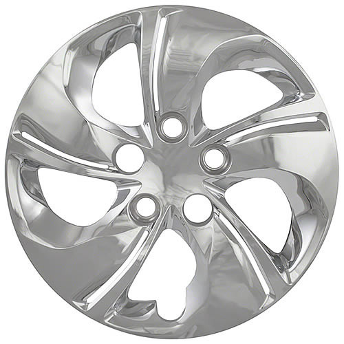 Brand New Chrome 2013 2014 2015 Honda Civic Hubcap Replica 5 Spoke Twisted Bolt-on 15 inch Aftermarket Civic Wheel Cover