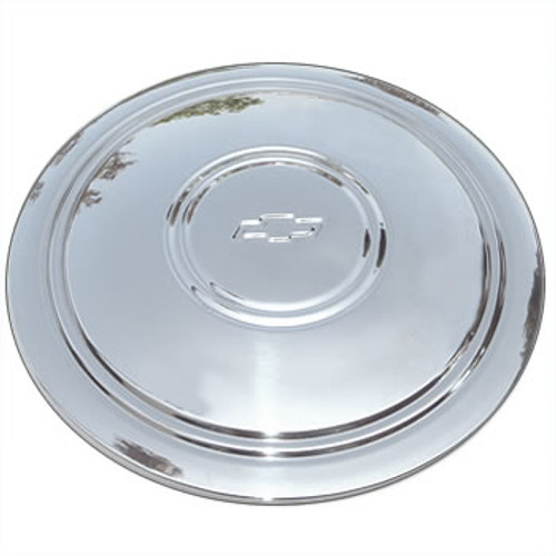 Chevrolet bow tie center cap solid stainless steel polished brilliant shine hubcap.