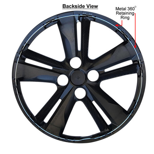 Black 2018-2024 Kicks Hubcap Replica Nissan Kicks Wheel Cover 16