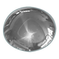 Stainless Steel baby moon hubcap. Fits 12 inch trailer wheels.