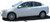 Chrome Finish 16 inch Hubcaps Shown on a Nissan Sentra
