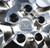 07 08 09 10 11 12 13 14 Chevy Malibu Hubcaps Chrome Finish Malibu Wheel Cover Close-up Rear View Screw-on Fittings Showing Threads to Screw onto Lug Nuts' Ends