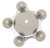 Spyder Hubcap Cover 5 lug 5 inch Bolt Pattern solid steel chrome finish.