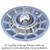 57 Cadillac Wheel Cover with optional 5 inch diameter Chrome Bullet.