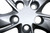 Close-up View of This New 2013 2014 2015 Civic Hubcap Shows 2 Larger Lug-Nut Holes for 2 Lug-Nuts that are Not Removed for Installation of Civic Wheel Cover