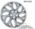Backside Silver 2017 2018 2019 Toyota Corolla Hubcap with 360 degree All Metal Clamping Ring