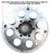 Backside View of 8 inch Hubcap Bead Lock Style Showing the 4 Metal Retention Clips Really Grips the Wheel