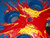 Close-up View of Center of Civic on Fire - Vintage 1985 Honda Civic Wheel Covers Art