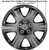 Backside View of 15 inch Black Hubcap Showing the All Metal Clipping Ring and Metal Clips that Really Grip onto Your Wheel !