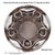 Backside View of Quick Trim Trailer Hub Cover  by  Phoenix USA Fits 5 Lug 4-1/2 Bolt Pattern with 1/2 inch Lug Nuts Wheel Shows Snap-on Push-on Clips