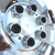 2007 2008 2009 2010 2011 2012 2013 2014 Chevy Tahoe Close-up Rear View Shows ABS Lug Nuts That Screw On to the Wheel Lug Nut Ends Clamp on Wheel