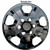 Backside Close-up View 2015-2019 Chevy Silverado Black Wheel Cover Skin Showing Cone Assembly Bolt-on mechanism on Silverado Wheel Cover