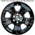 2015-2019 Chevrolet Silverado Simulator Black wheel skin cover Silverado hubcap with Chevrolet center cap attached
