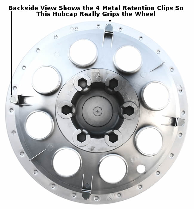 8 inch Hubcap for ATV Golf Cart Mower etc. Chrome Bead Lock Style