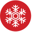 Snowflake Icon representing Cold Weather Precipitation