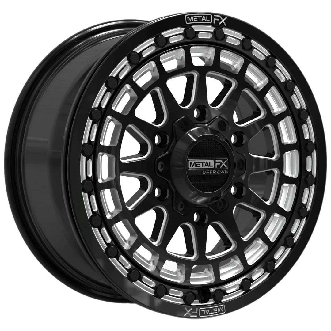 Metal fx Outlaw 6R ATV UTV Wheels Rims 15x7 6x139.7 Satin Black W ...