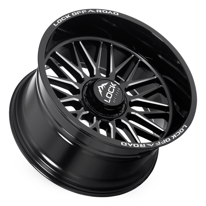 Lock Extreme Apex Wheels Rims 20x10 8x180 Gloss Black Milled 18mm ...