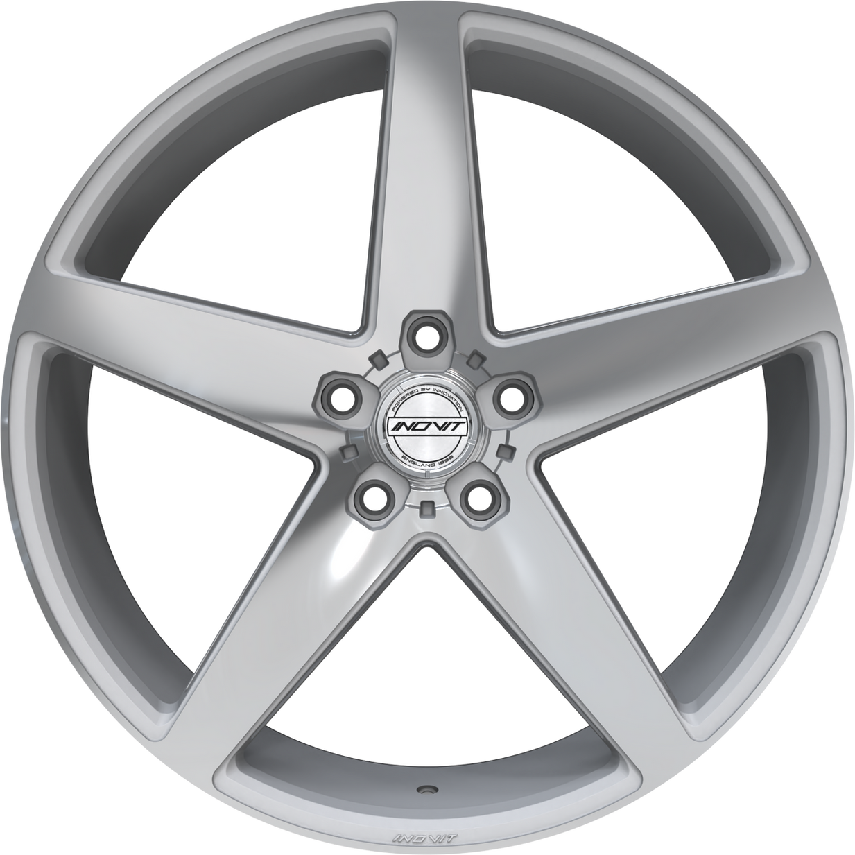 Inovit Rotor Wheels Rims 22x10.5 5x120 Satin Silver Machined & Milled ...