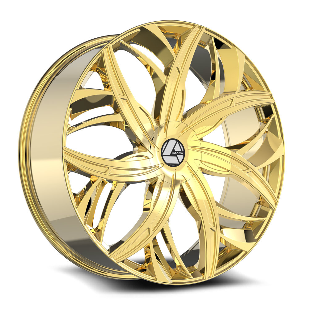 Azara Aza-541 Wheels Rims 18x8 5x100 5x114.3 Nano Gold 35mm | AZA