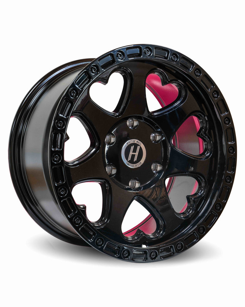 Heritage Kokoro-Or Wheels Rims 20x9 6x139.7 Black 18mm