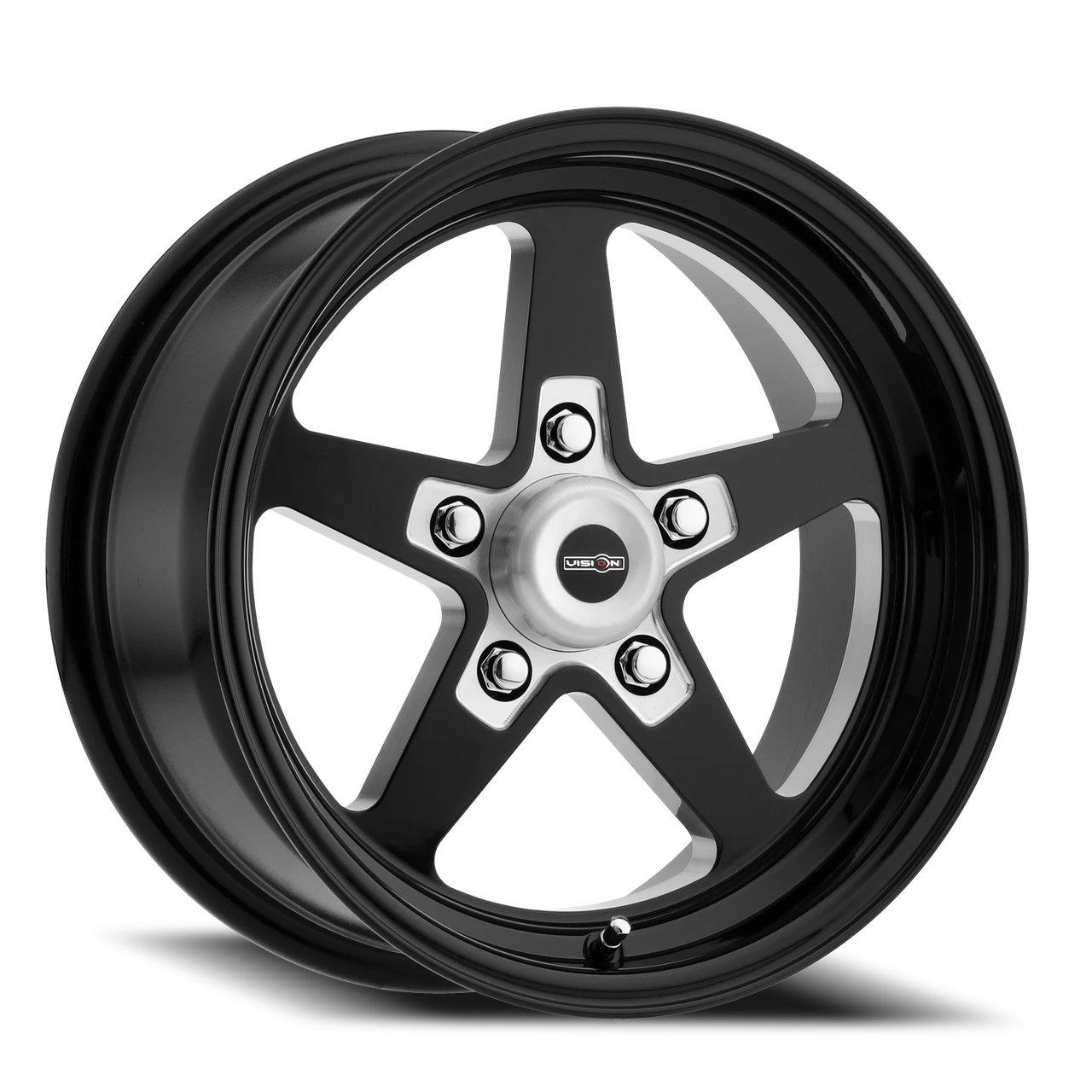 Vision Sport Star 571 15x4 5x120.65 Black Center -19 Wheels