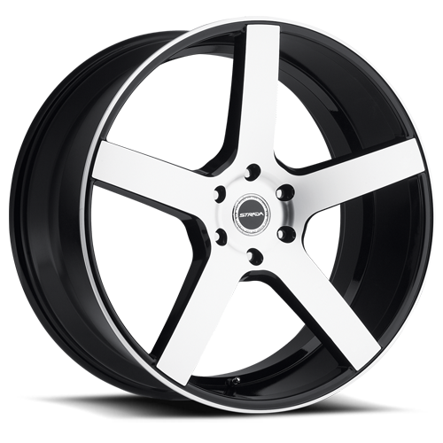 Strada S35 Perfetto 26x10 6x139.7 Black Machined 26mm Wheels