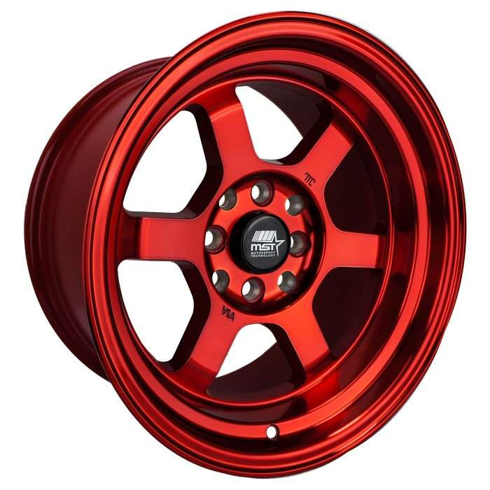 Mst Time Attack 15x8 4x100 4x114.3 Ruby Red 0mm Wheels