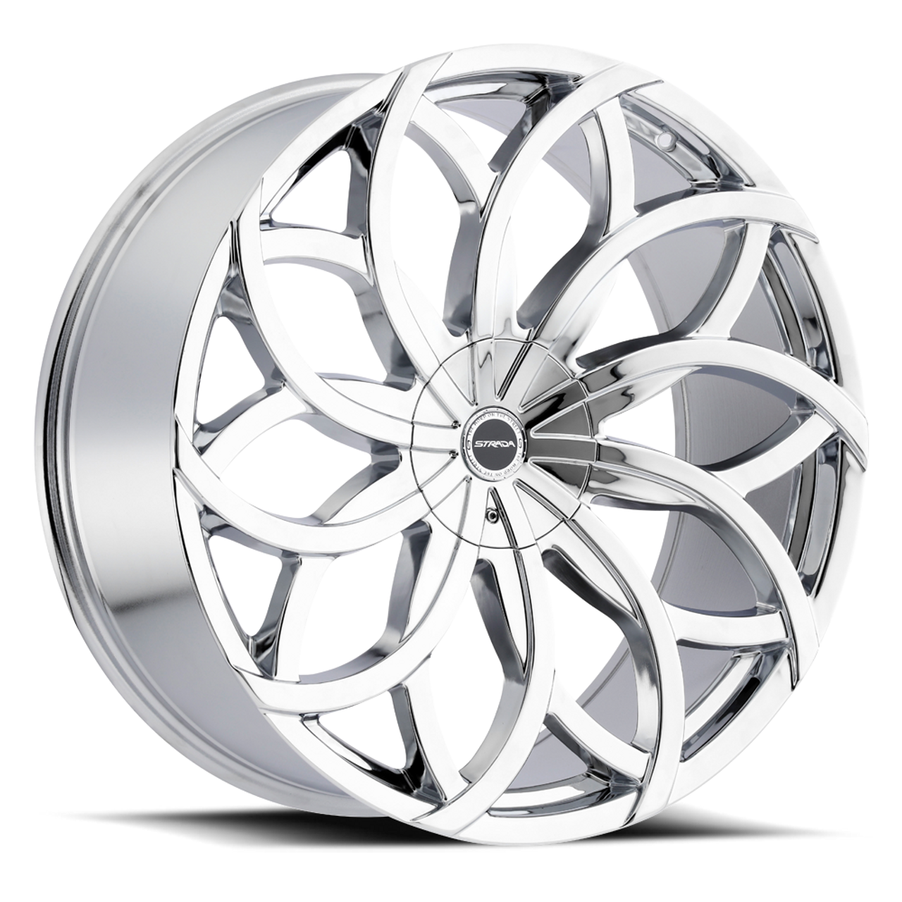 ❀クロム❀ Strada S61 Huracan Wheels Rims 22x9.5 6x135 6x139.7 Chrome