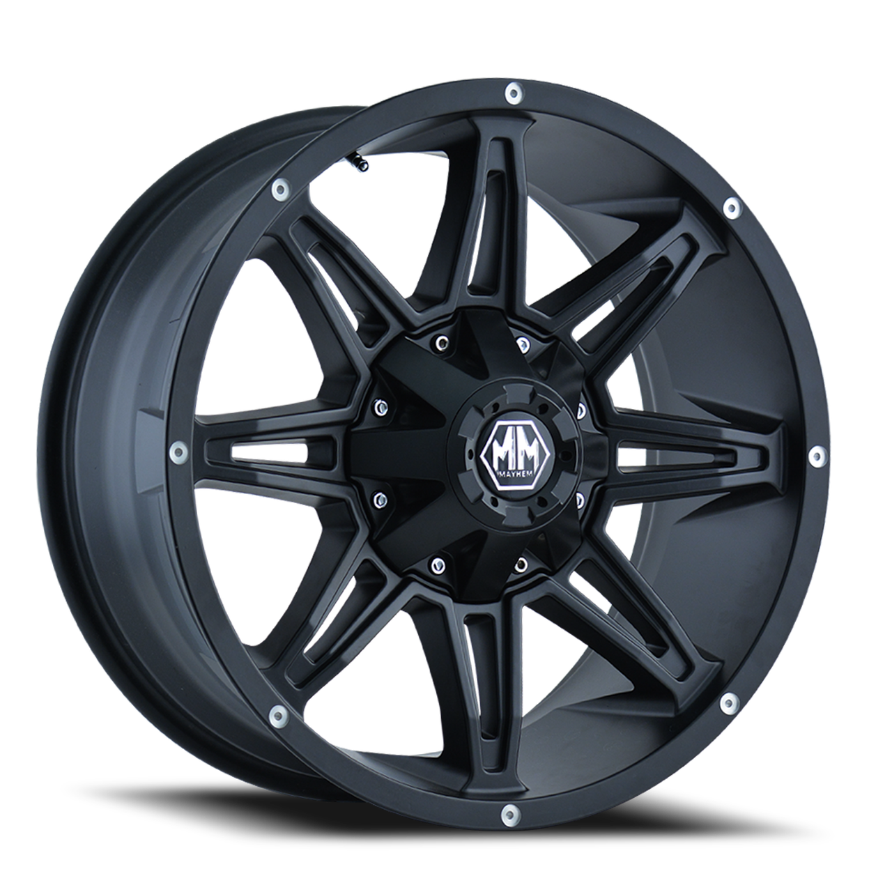 Mayhem ブラックメタル　BLACKL Mayhem Rampage 18x9 5x114.3 5x127 Matte Black 18mm Wheels