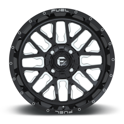 Fuel Utv D611 Stroke 18x7 4x137 Gloss Black 13mm Wheels