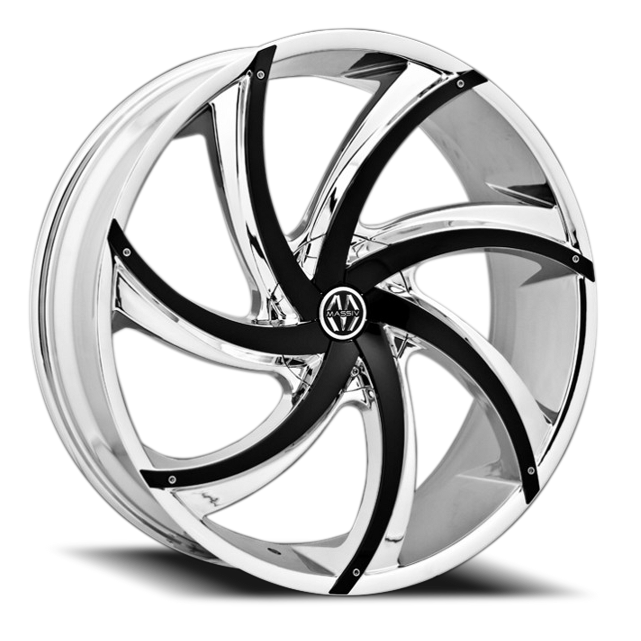 Massiv 920 Wheels Rims 26x9.5 5x115 5x127 Chrome With Black Insert