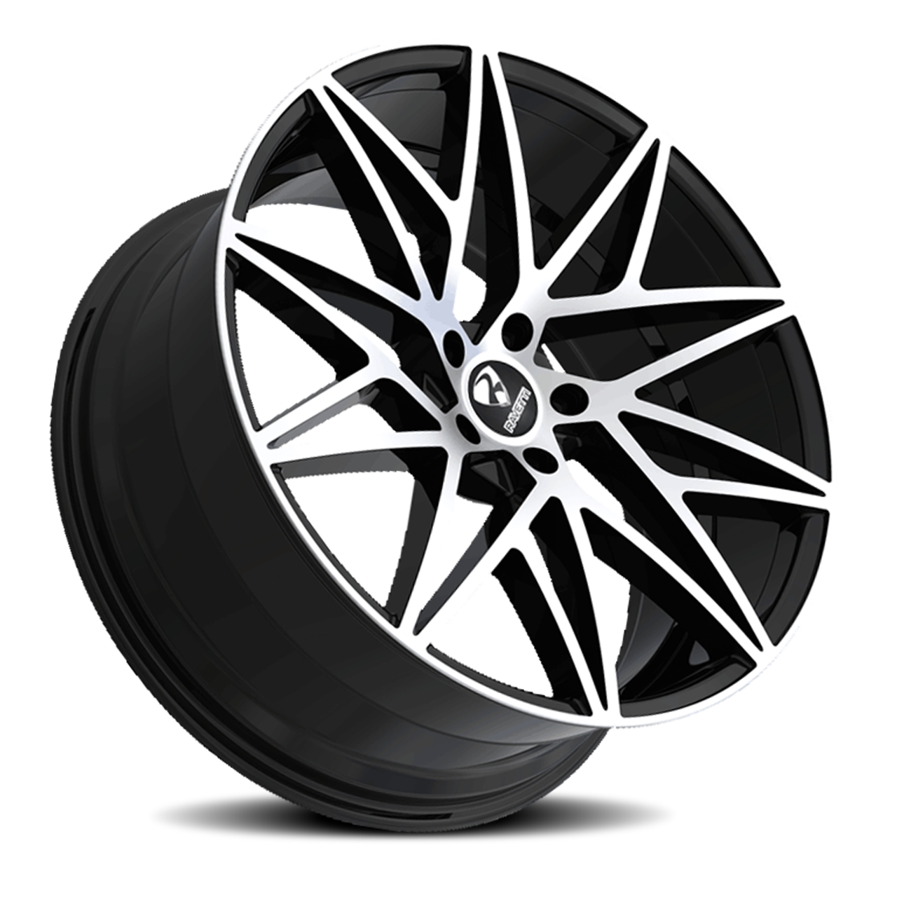 Ravetti M5 20x10 5x120 Black Machined 45mm Wheels