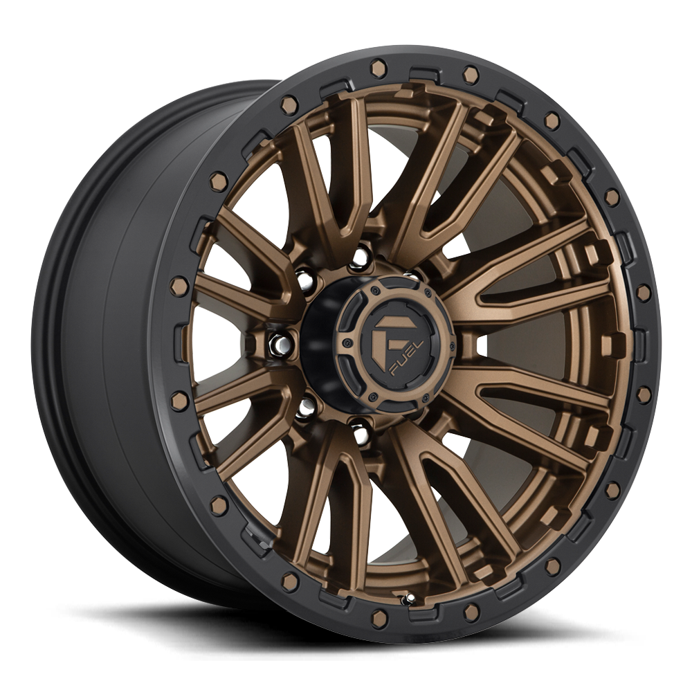 Fuel D681 Rebel 22x10 8x180 Bronze Black Ring -18mm Wheels