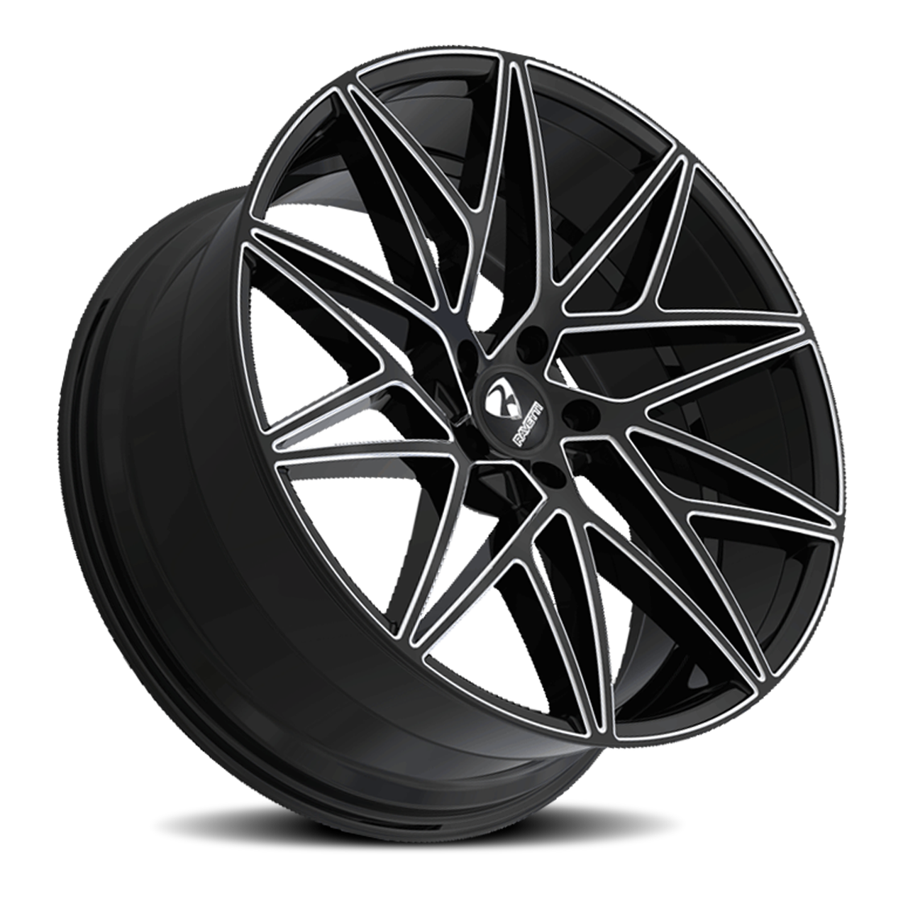 Ravetti M5 20x10 5x112 Black And Milled 45mm Wheels
