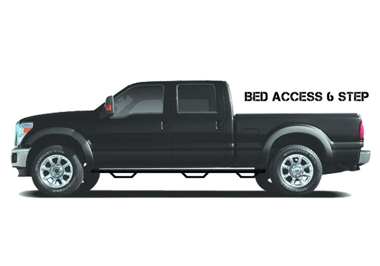 N-Fab C1996CC-6 Black Wheel To Wheel Nerf Step Bar | Chevrolet Silverado  1500 GMC Sierra