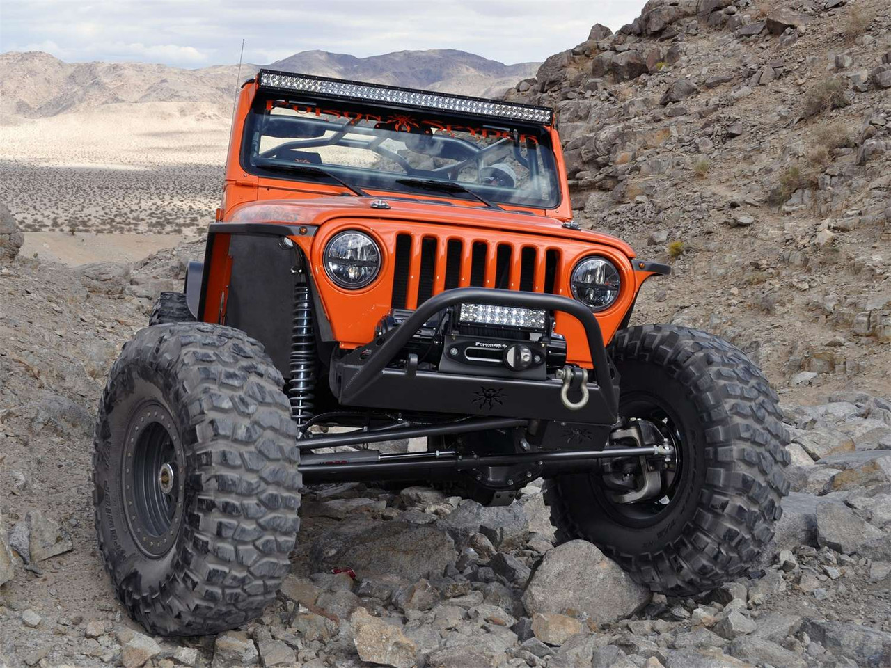 Poison Spyder | 14-16-020-DB | BFH Front Bumper w/Brawler Bar