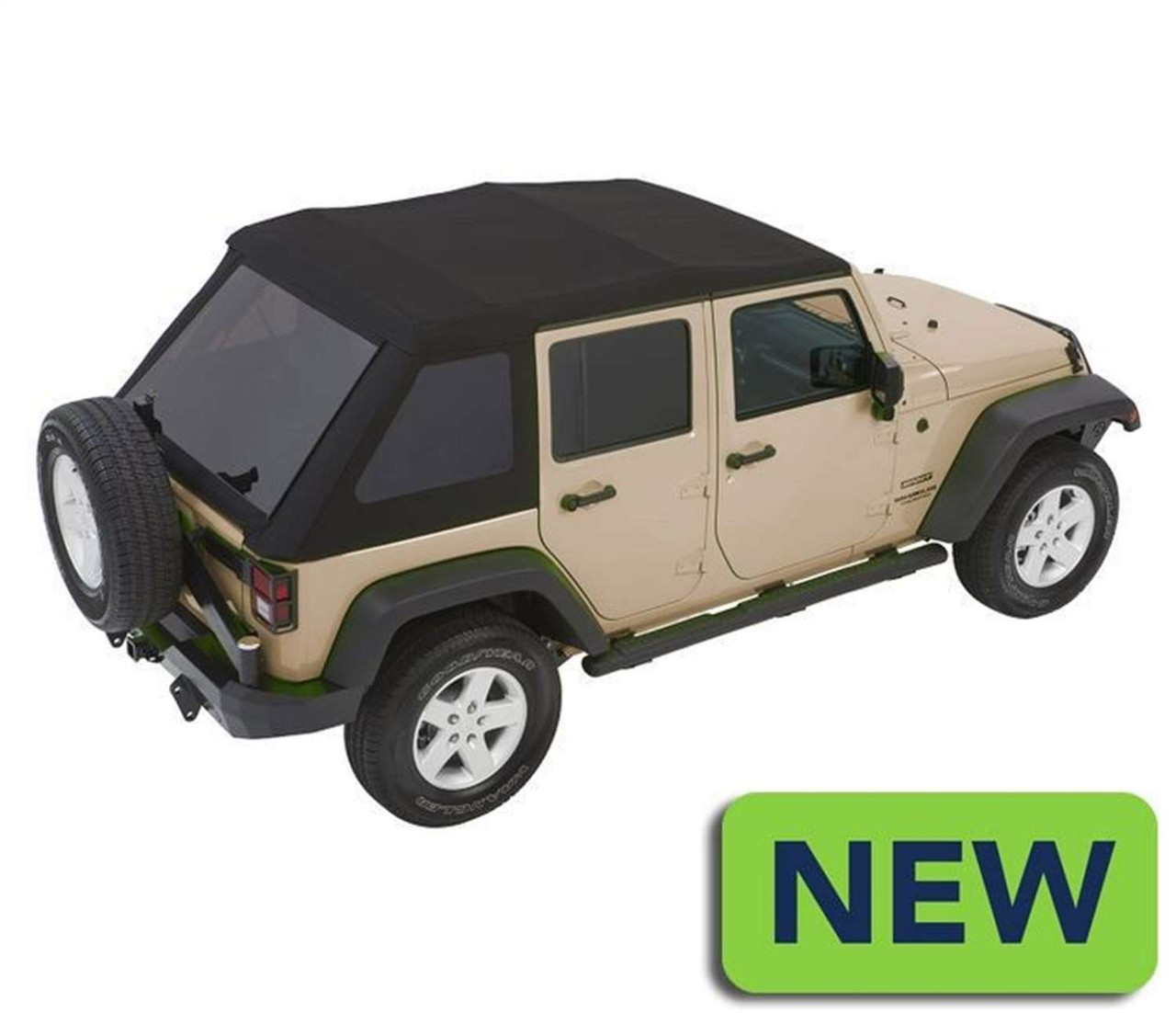 Bestop 54923-17 TrekTop NX Glide Convertible Soft Top | Jeep Wrangler JK  Unlimited Wrangler