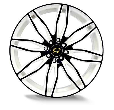 Gale Rims G - Line Alloys G1017 17x7.5 4x100 4x114.3 White Black 35 Wheels