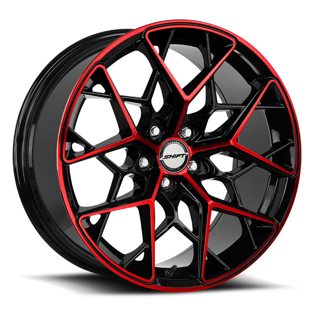 Shift H35 Piston Wheels Rims 20x8.5 5x114.3 Gloss Black W/ Candy