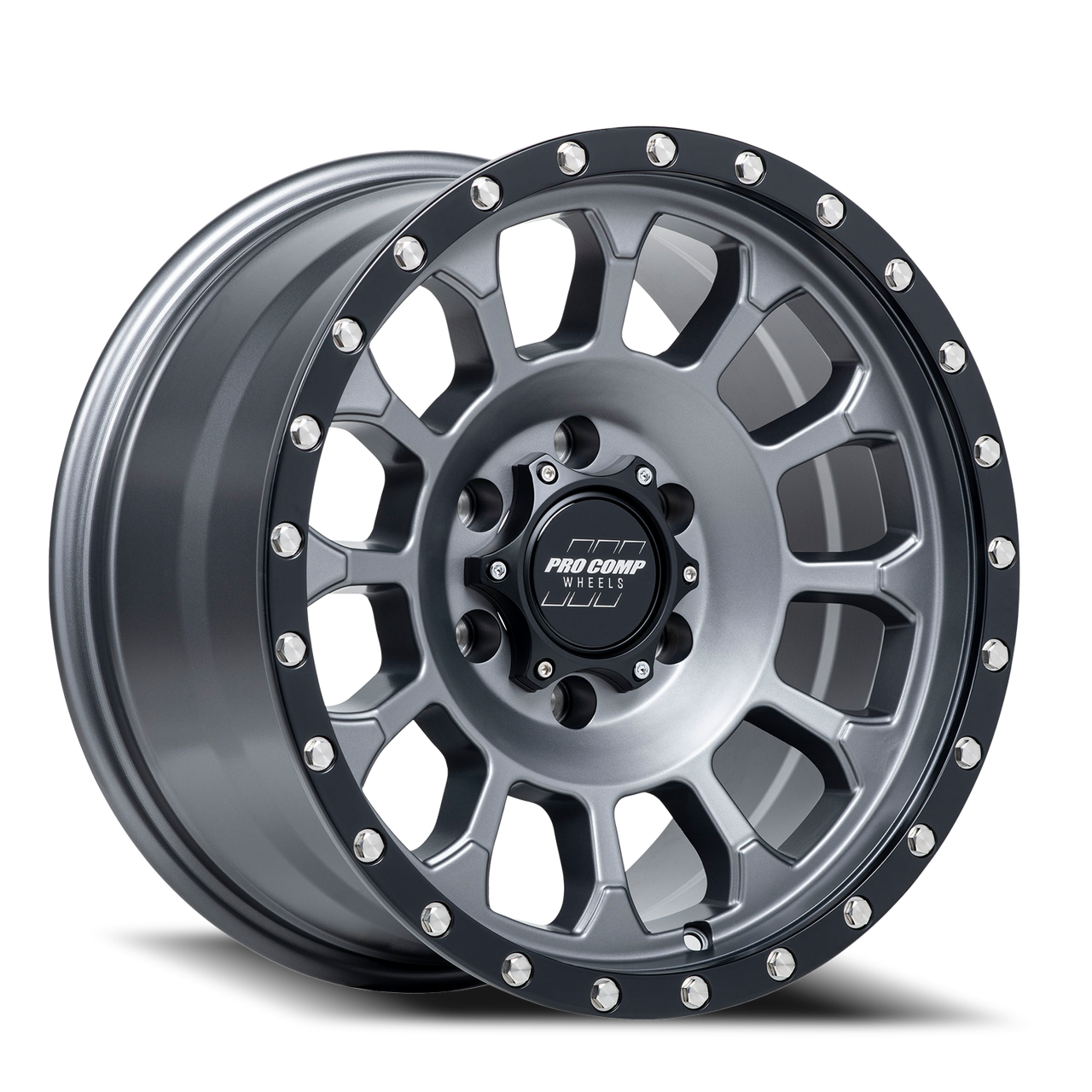 Pro Comp Pa34 Rockwell Wheels Rims 17x8.5 6x139.7 Matte Graphite