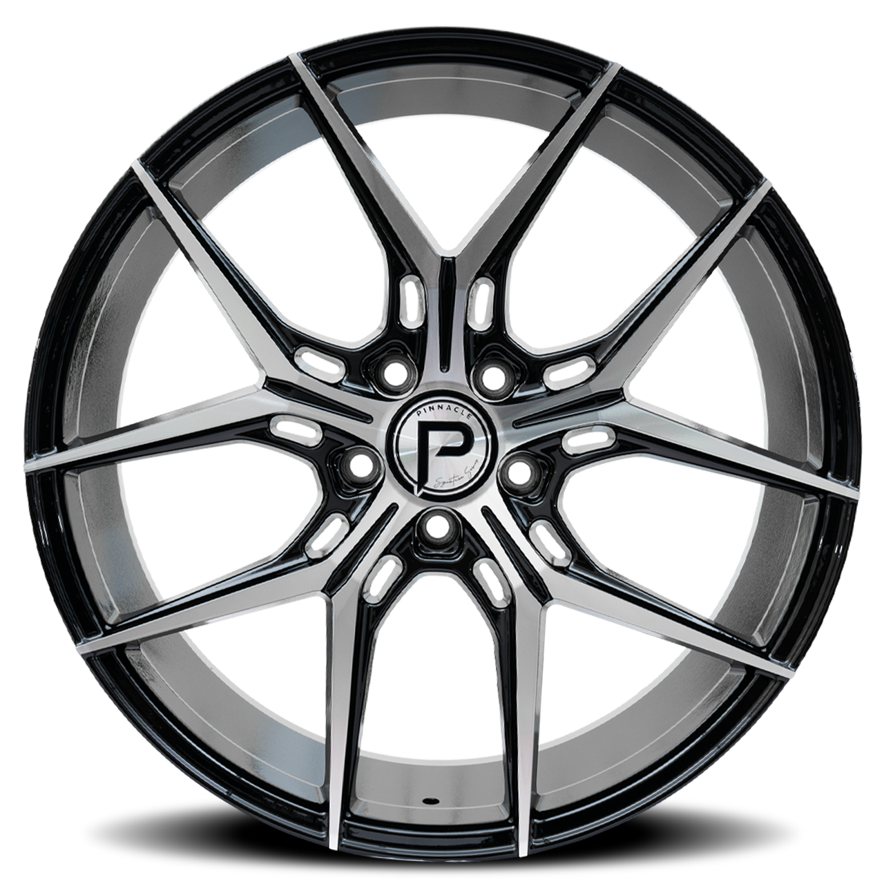 Pinnacle Splendent P204 20x8.5 5x114.3 Black Machine 35 Wheels
