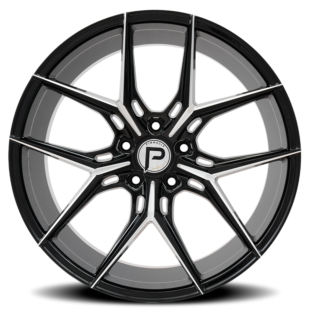 Pinnacle Splendent P204 20x8.5 5x114.3 Black 35mm Wheels