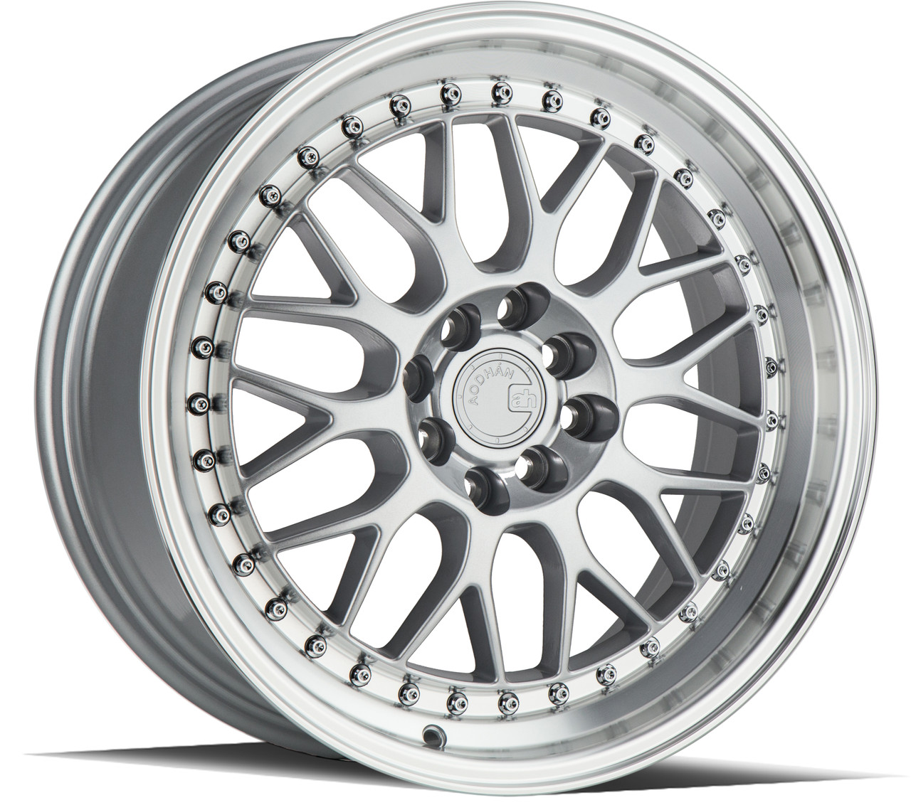 Aodhan Ah02 18x9.5 5x114.3 Silver Machined Lip 30mm Wheels