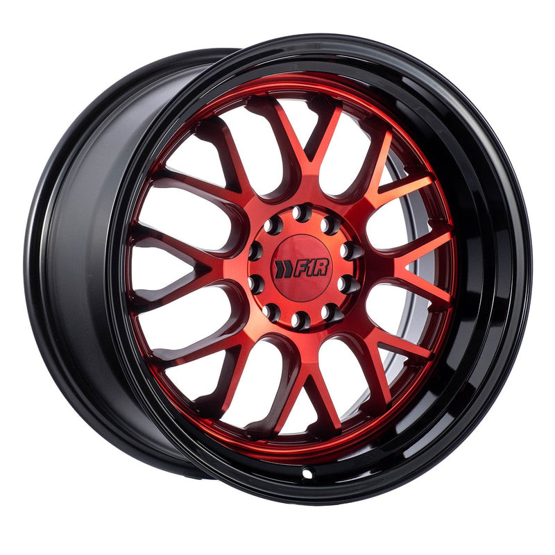 F1R F21 18x9.5 5x100 5x114.3 Candy Red Black Lip 35mm Wheels