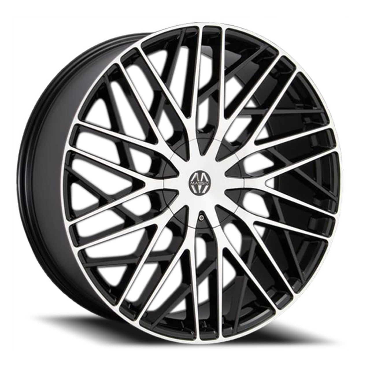 Massiv 925 20x8.5 5x114.3 5x120 Black Machined 38mm Wheels