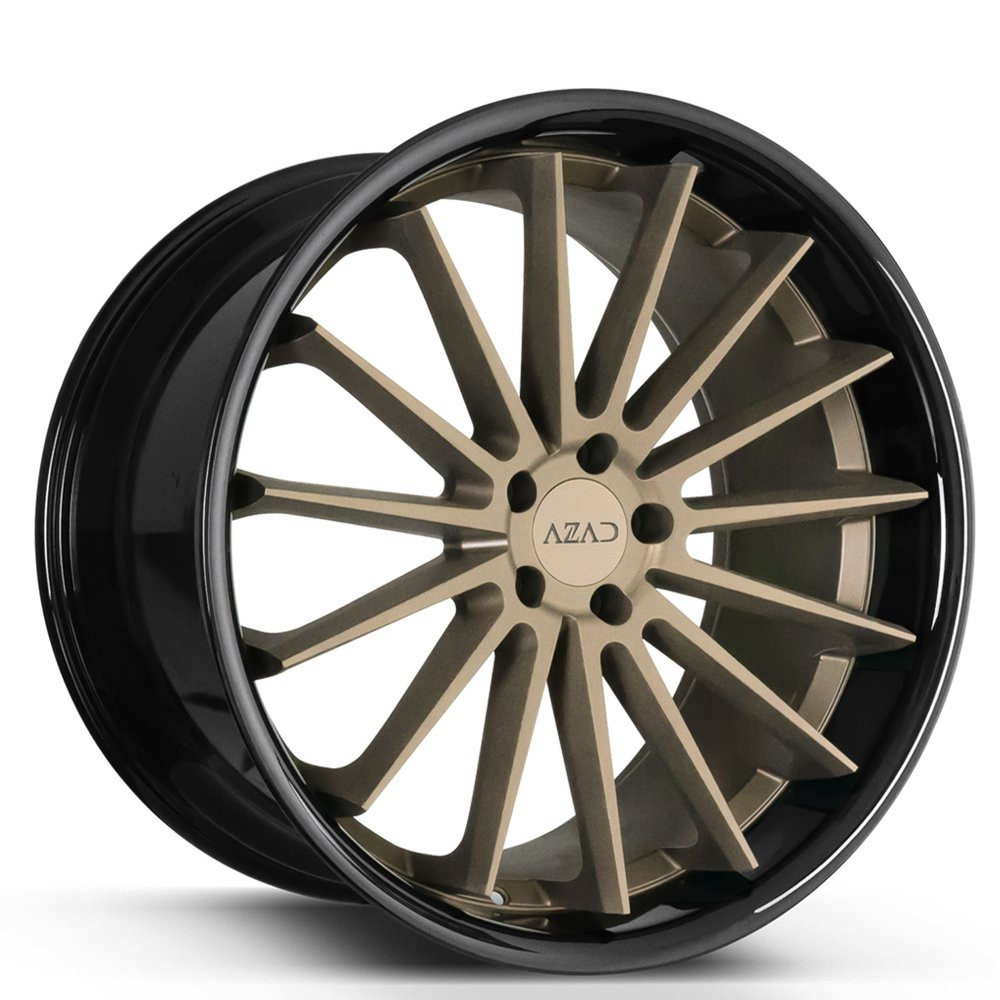 Azad Az24 22x9 5x112 4x114.3 Bronze Black Lip 35mm Wheels