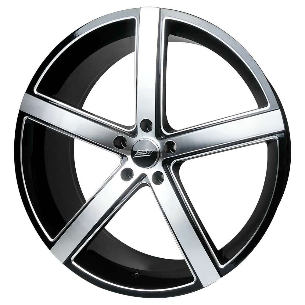 Bby 02 Barred Wheels Rims 22x8 5x114.3 Black Machined And Milled 38mm ...