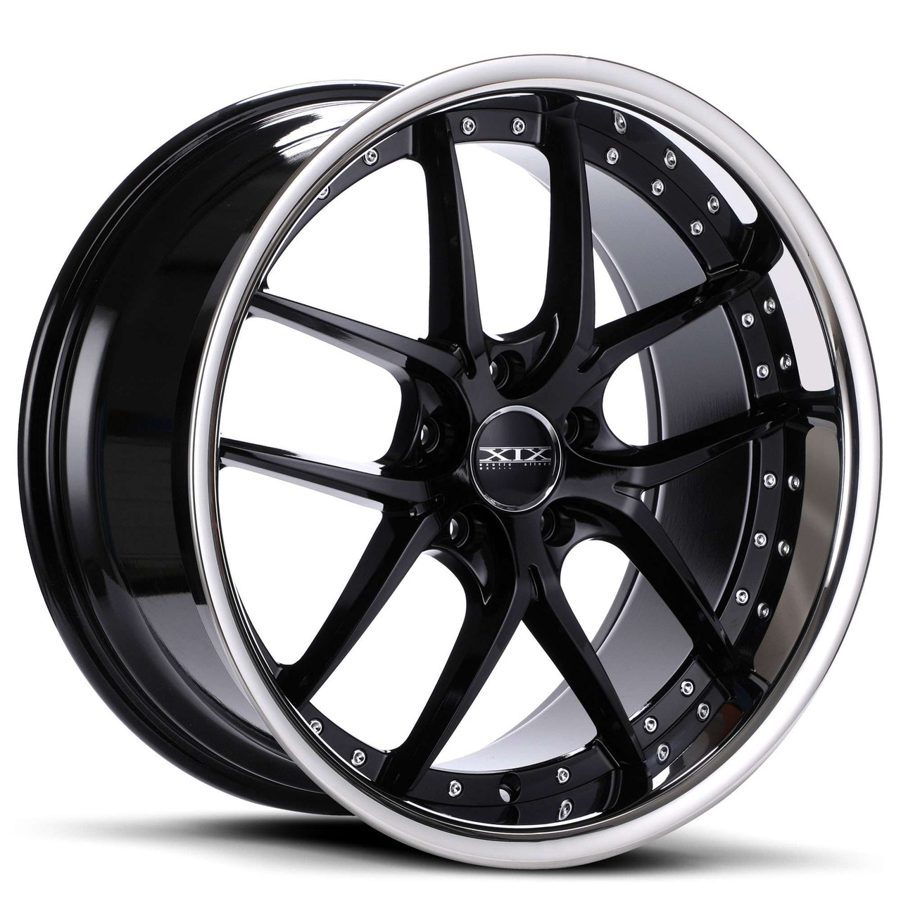 Xix X61 20x8.5 5x112 Black Stainless Steel Lip 35mm Wheels