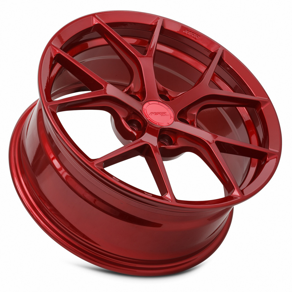 Radio Red Rems Mrr Fs6 19x8.5 5x120 Candy Red 38mm Wheels