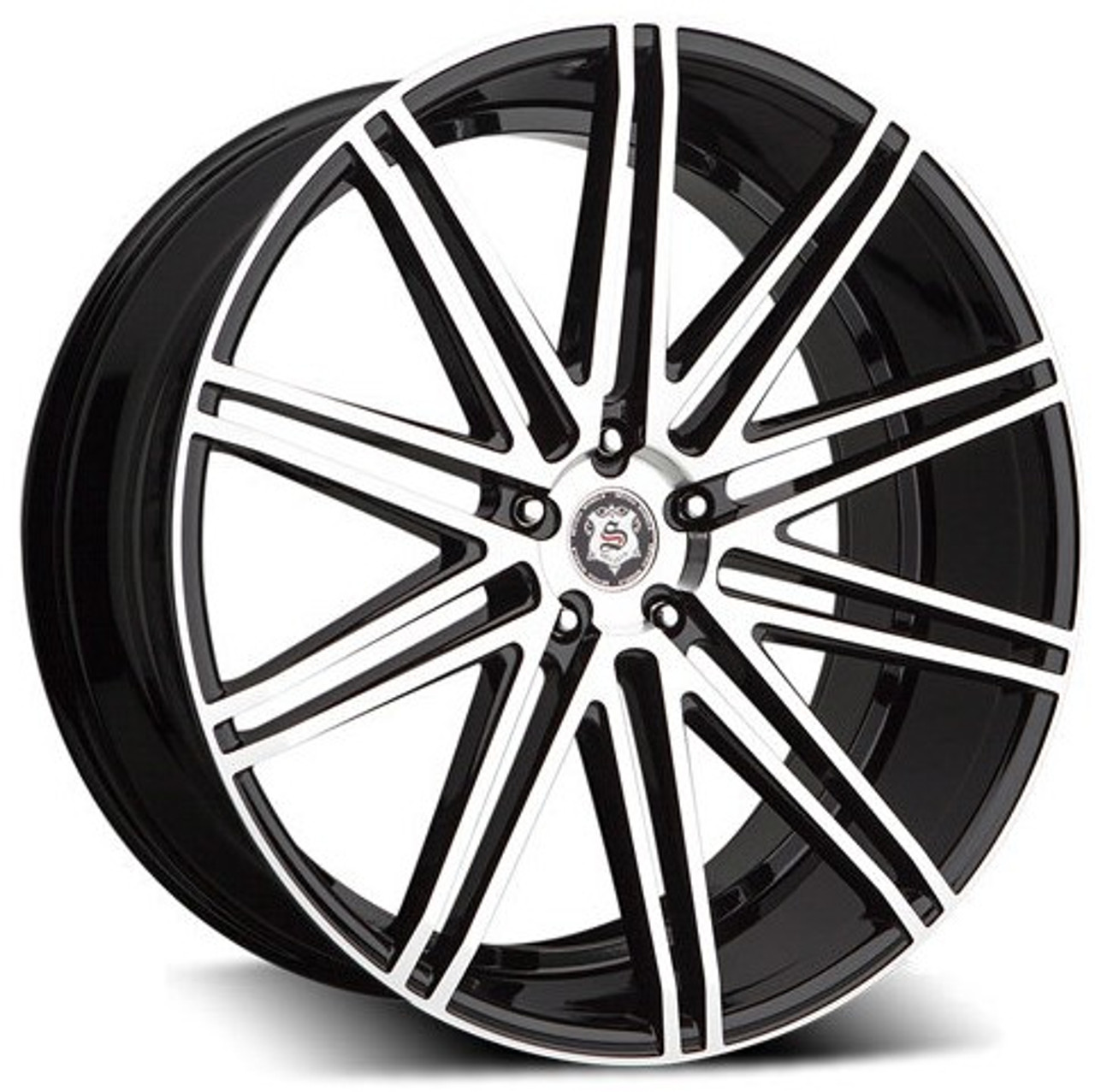 Sevizia 429 Wheels Rims 22x8 5x114.3 Black Machined 38mm